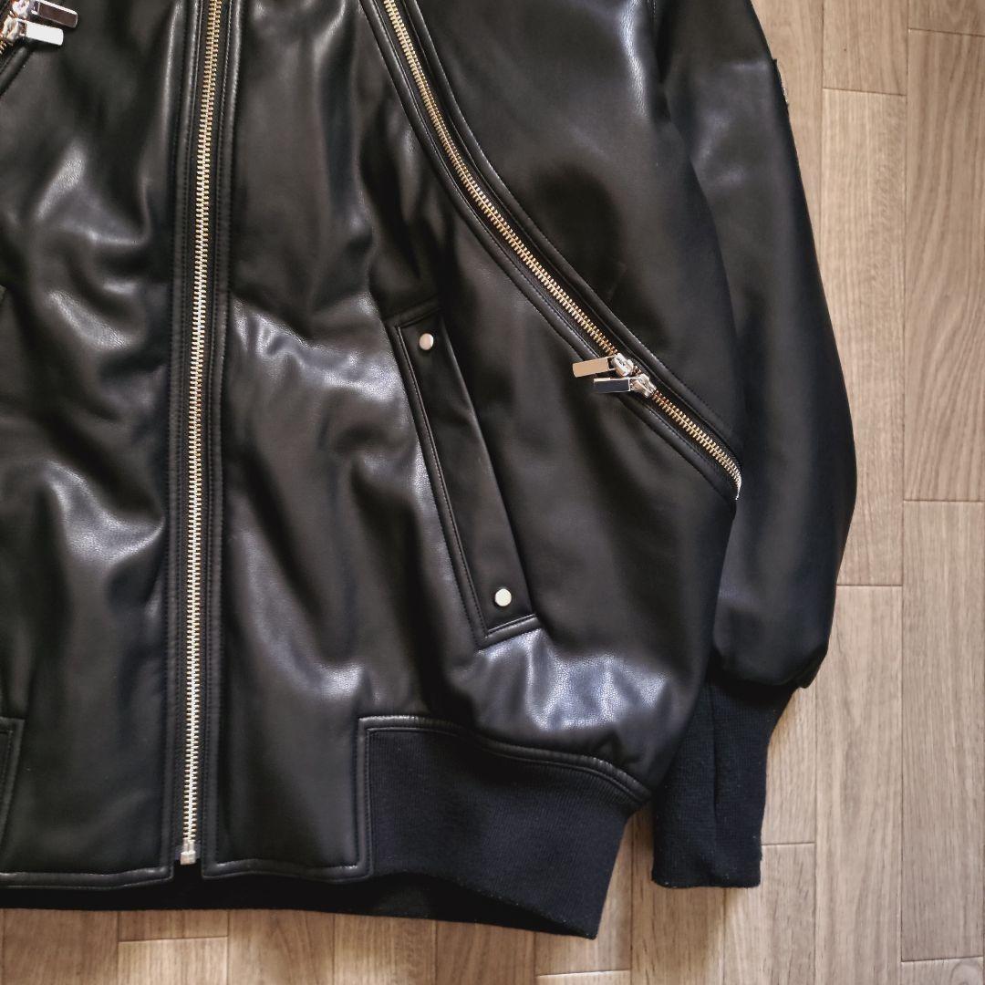 極美品 PRANK PROJECT フェイクレザーMA-1