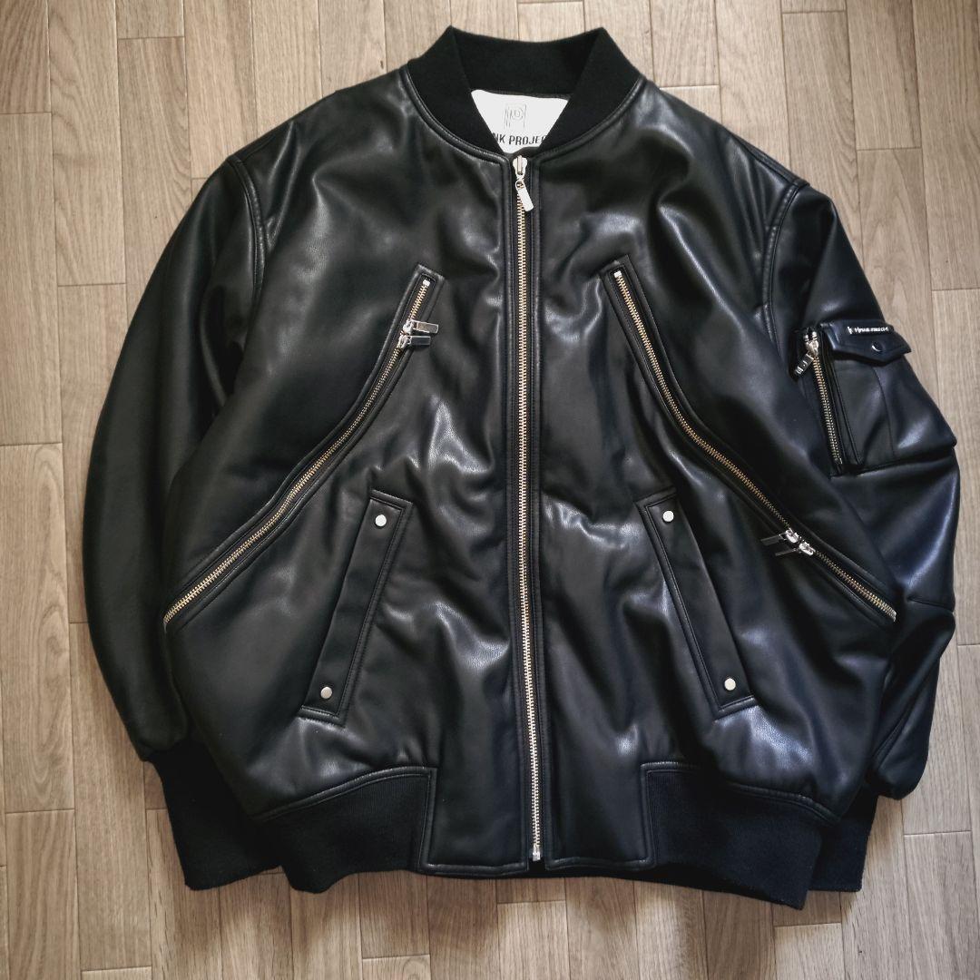 極美品 PRANK PROJECT フェイクレザーMA-1