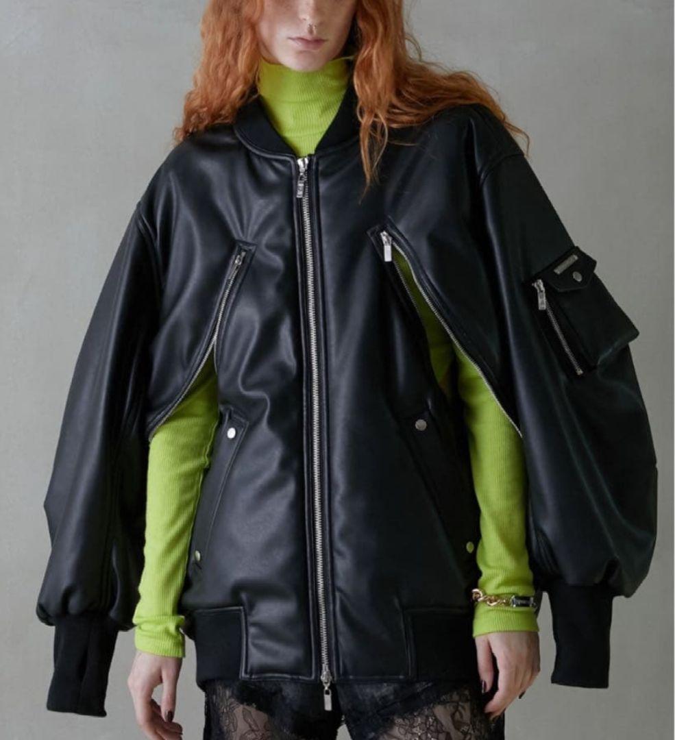 極美品 PRANK PROJECT フェイクレザーMA-1