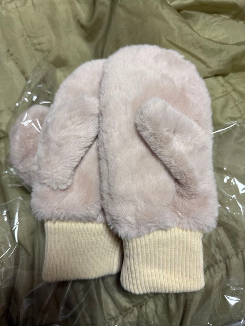 HUNTER ベージュ イヤーマフ ミトン　セット