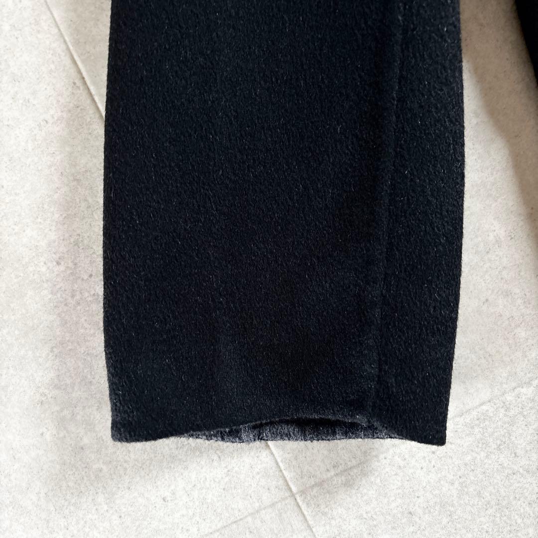 極美品✨️23区 フーデッド ウール リバーコート ブラック 46 大きいサイズ