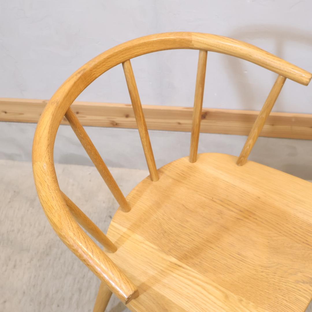 無印良品 MUJI オーク無垢材 ダイニングチェア アーム ボウバックチェア