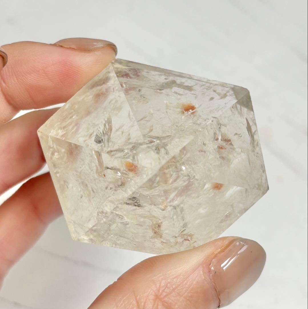 《非加熱・レインボー希少》ナチュラルシトリン　ダイヤカット＊高透明度　多面カット