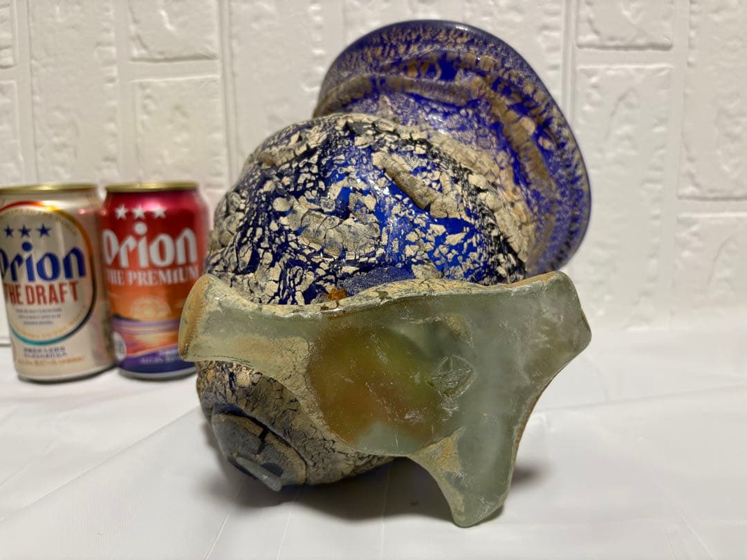 【稲嶺盛吉】琉球ガラス　壺