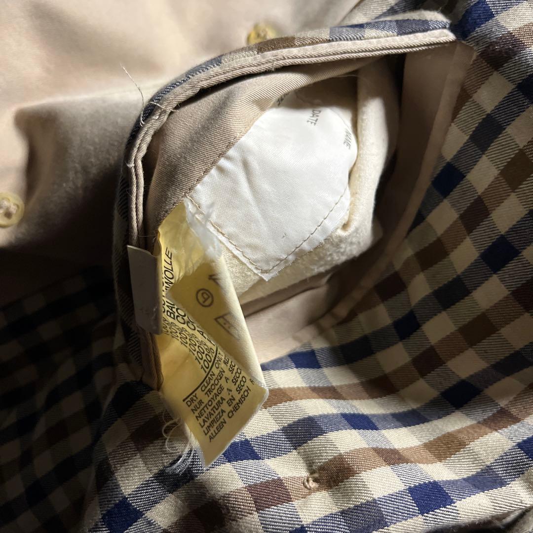 希少 イギリス製 70s Aquascutum トレンチコート XL