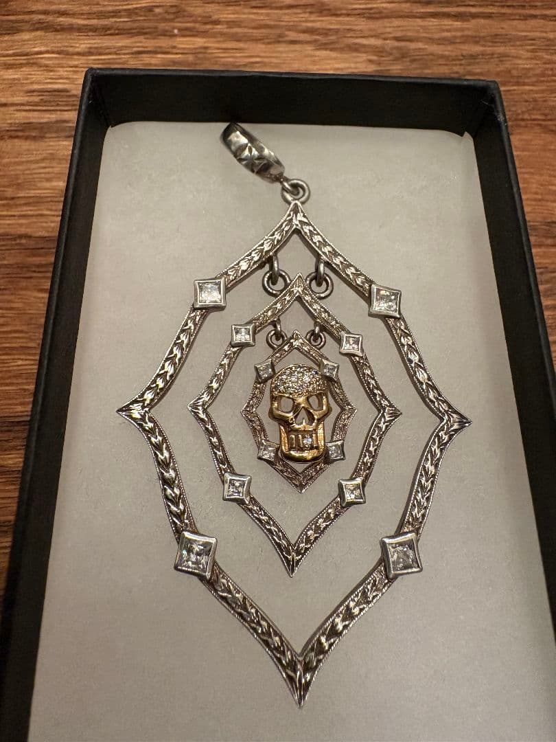 Loree Rodokin スパイダーウェブスカル　 ペンダントトップ