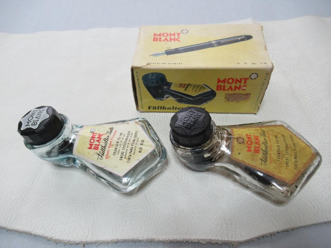 希少 1960～1970年代共箱付◆モンブラン 靴型 インク空瓶 2oz 2種類