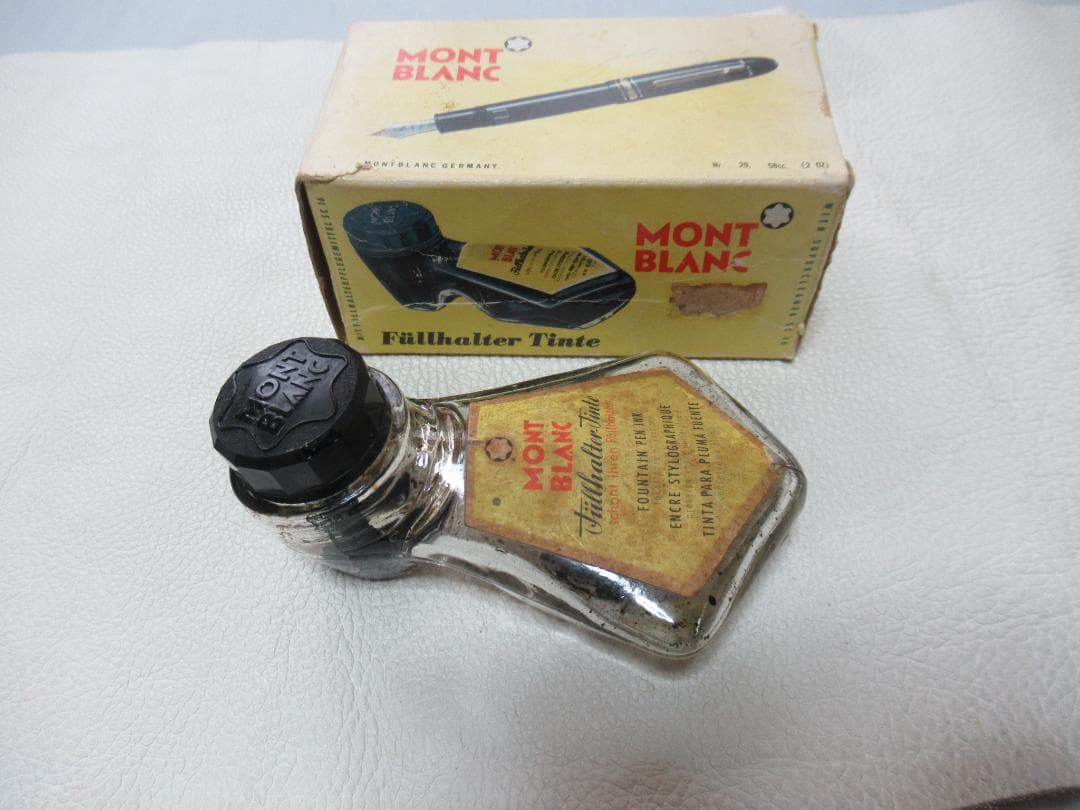 希少 1960～1970年代共箱付◆モンブラン 靴型 インク空瓶 2oz 2種類