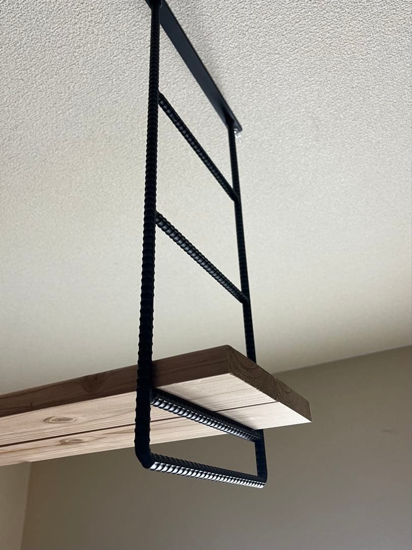 アイアン吊り棚　アイアンシェルフ　高さ50cm ブラケット2本