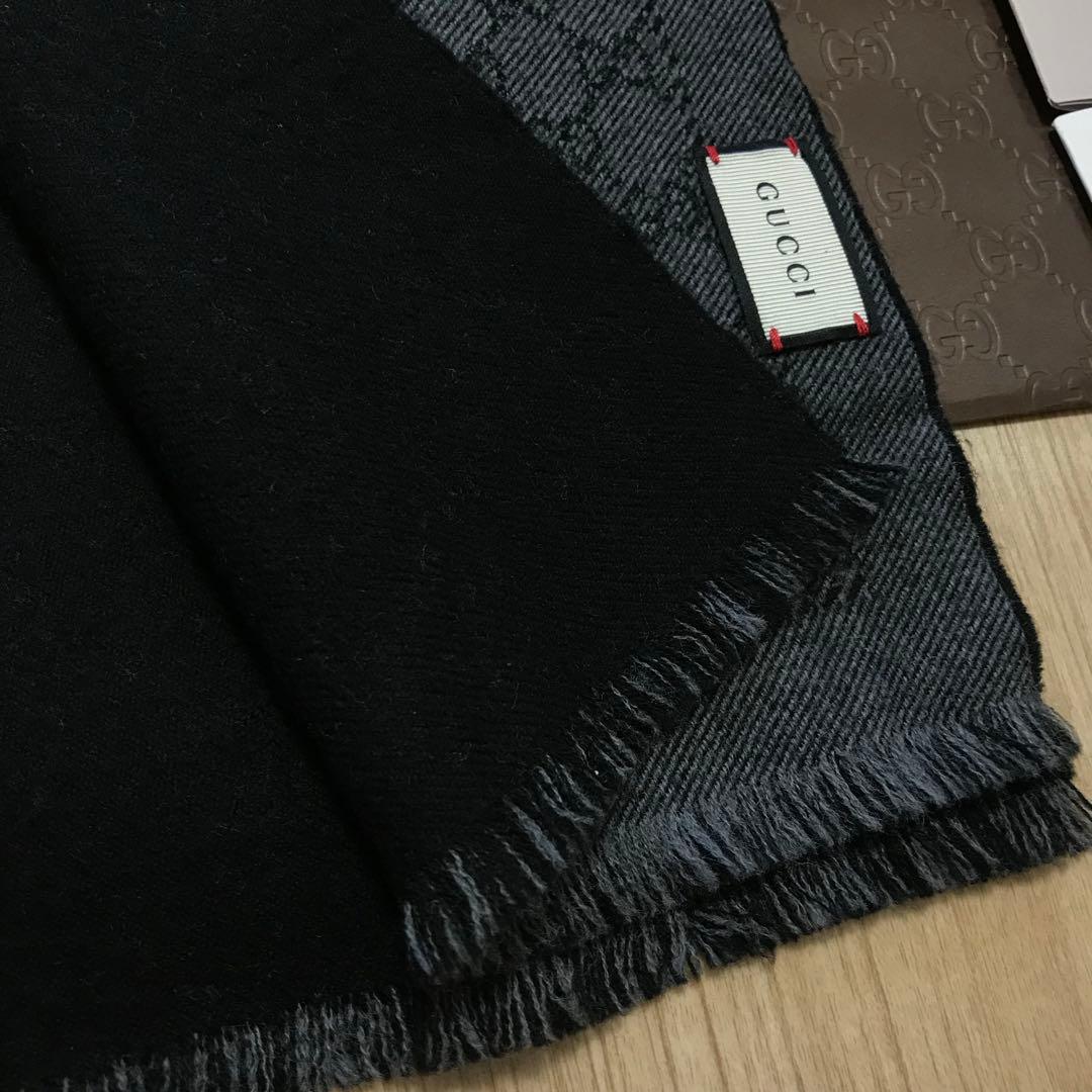 新品正規✨GUCCIマフラー✨グッチマフラー❗️箱紙袋セット　グッチ　メンズ