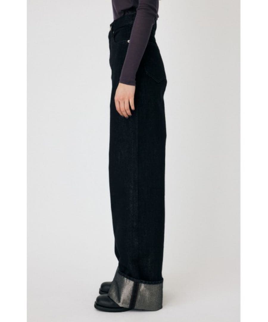 【超美品】moussy グリッターデニムワイドストレッチパンツSサイズ相当