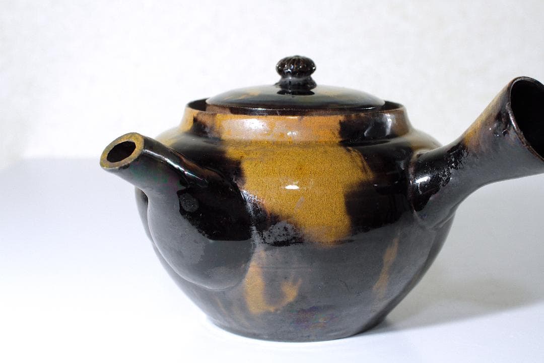 19世紀 平佐焼 鼈甲釉 急須