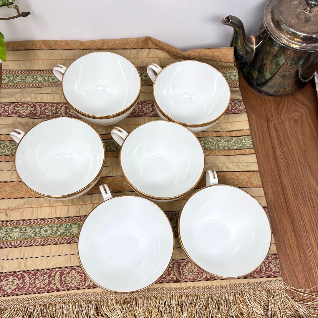 ティファニー　ゴールドバンド　ティーカップ　カップ＆ソーサー　6客セット