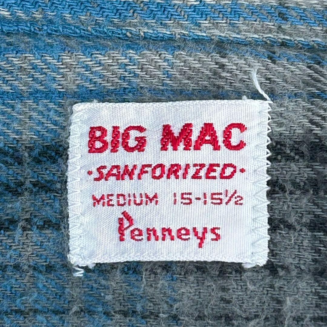 【60s】 BIG MAC ビックマック flannel shirt USA製