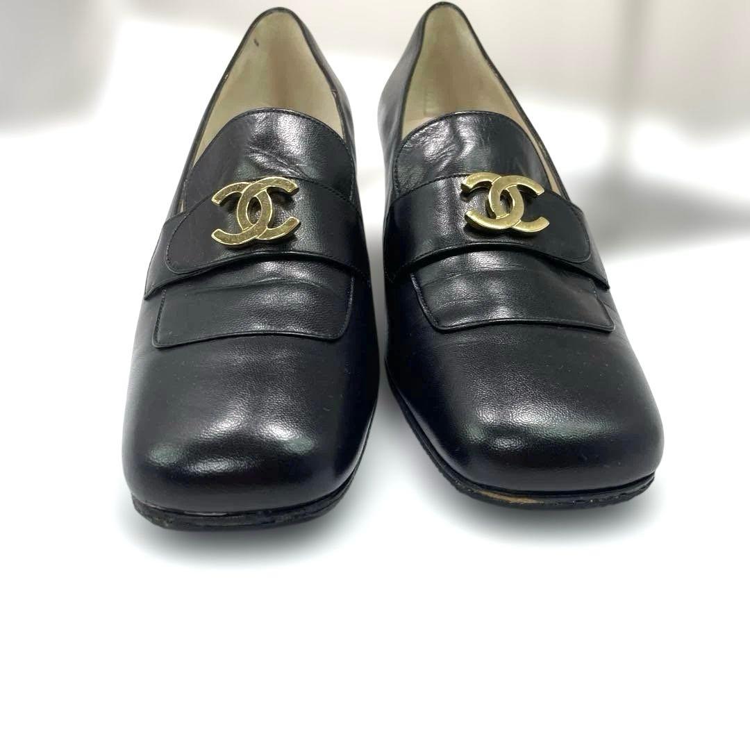CHANEL シャネル ココマーク Vintage ローファー ヒール　パンプス