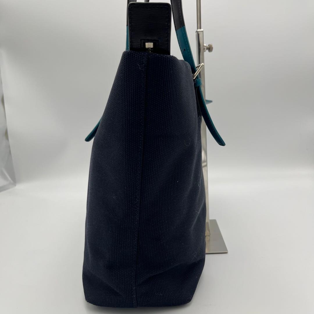 美品 ポールスミス カラードチップ A4◎ トートバッグ キャンバス ネイビー