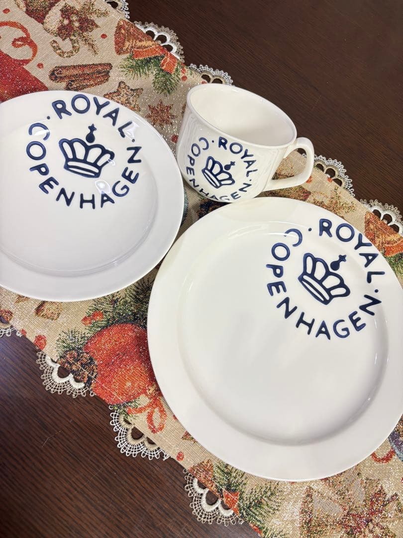 ロイヤルコペンハーゲン　ニューシグネチャー　ネイビー　3点セット