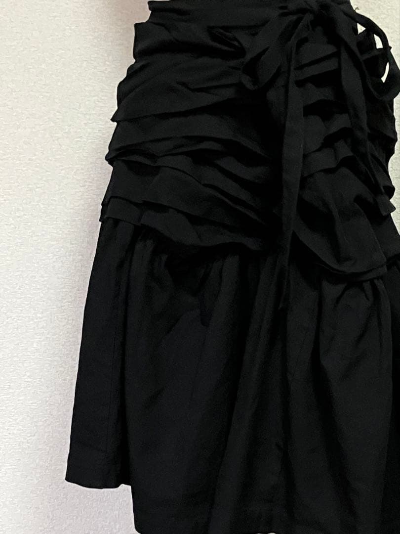 コムデギャルソンコムデギャルソン ブラックフリルラップスカート