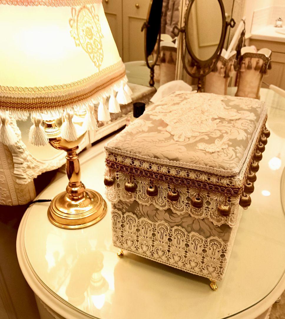 Handmadeカルトナージュレース装飾収納ボックス