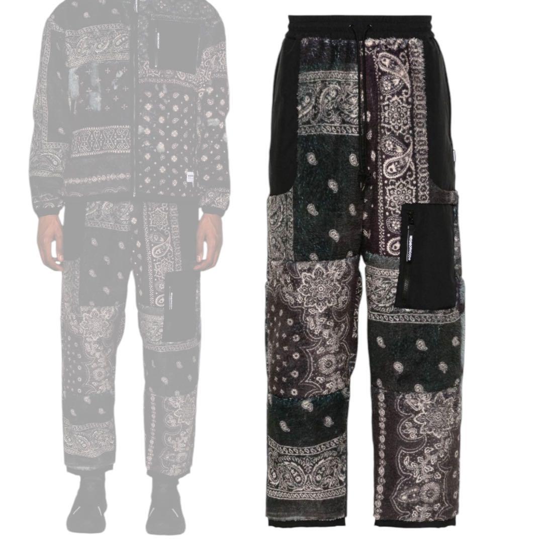 新品★ NEIGHBORHOOD バンダナ フリース パンツ ブラック S