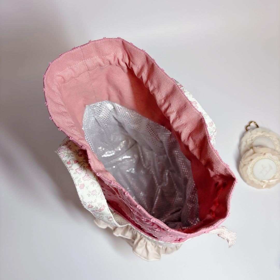 かにちゃん様　レッスンバッグ　上履き袋　体操着袋　ハート　キルト　ヌビ