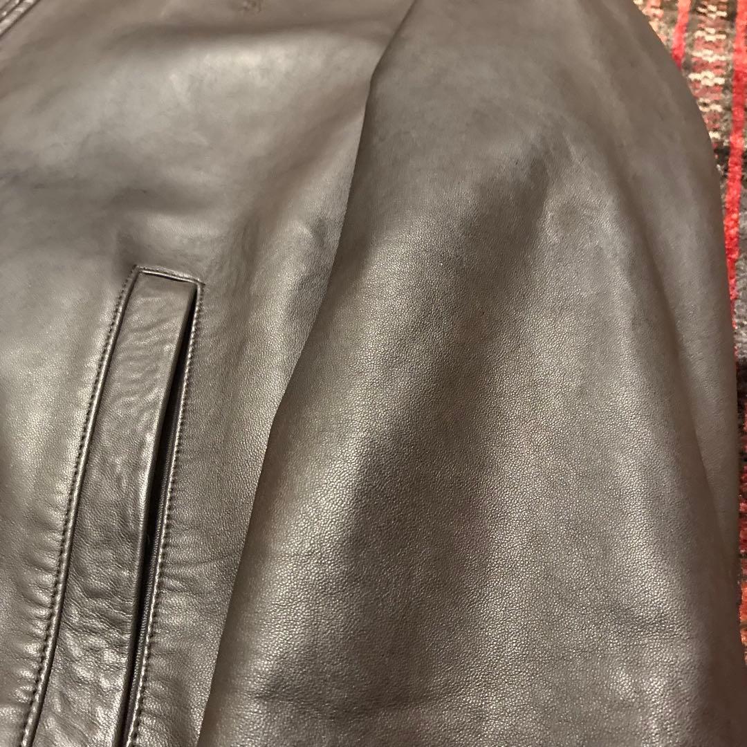 90S 名作 Ralph Lauren レザージャケット 羊革 ブラウン L