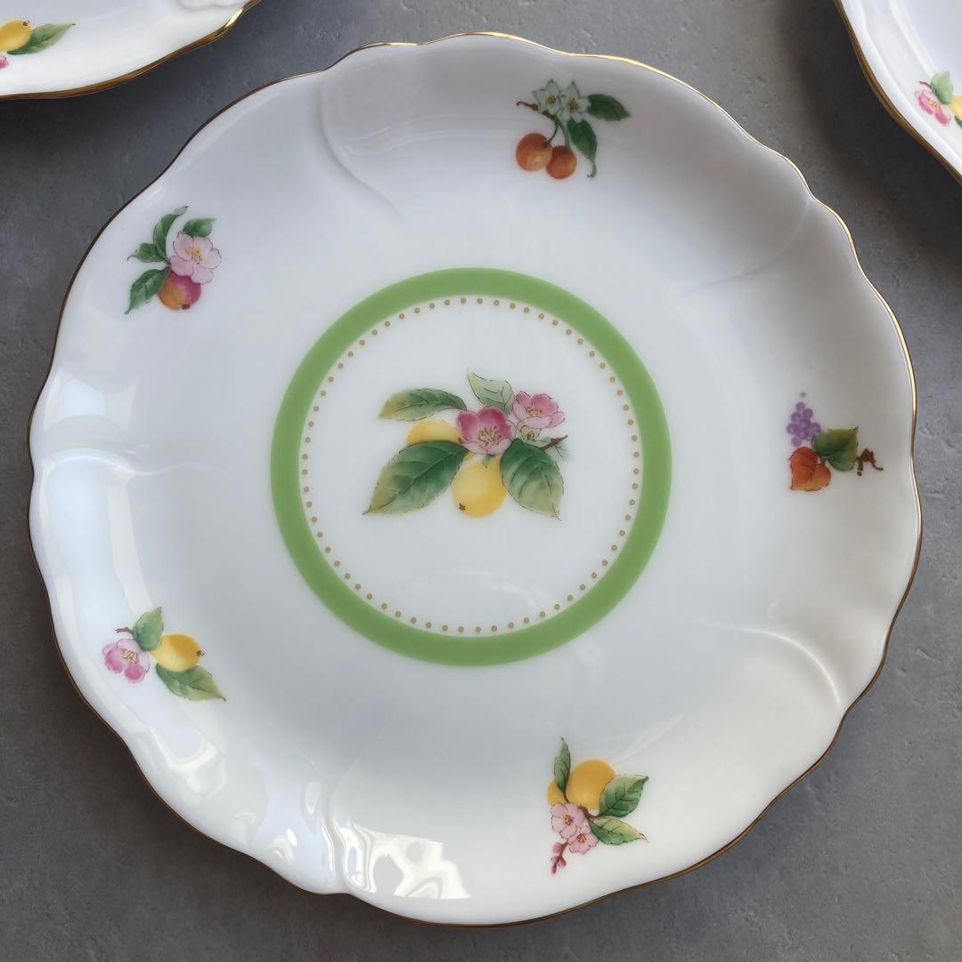 大倉陶園 フルーツモチーフの皿4枚セット 希少品