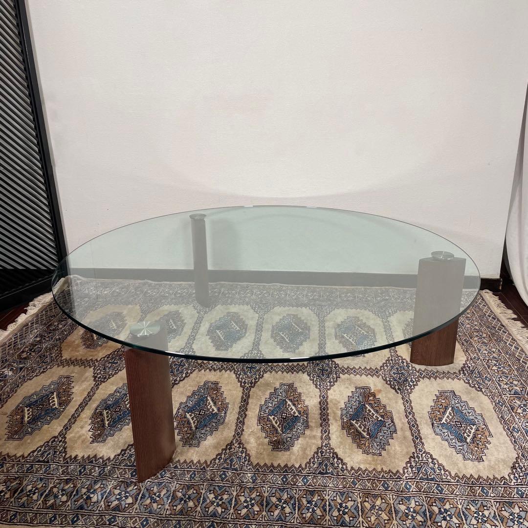 NATUZZI イタリア モダン ガラス センターテーブル コーヒーテーブル