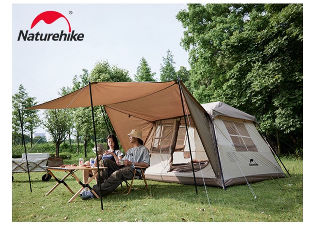 Naturehike ワンタッチテントTi BLACK 4人用　前室ポール二本付