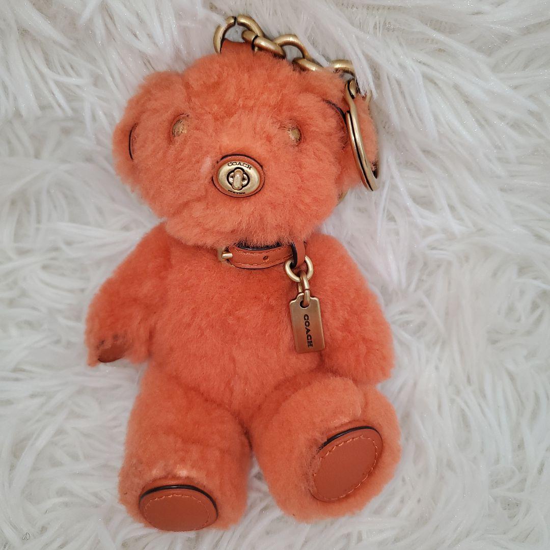 ⭐美品⭐COACH テディベア チャーム キーホルダー オレンジ