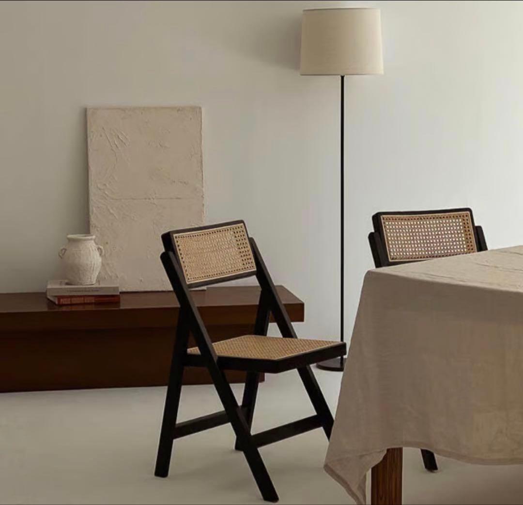 【美品】Art of black折りたたみ式ラタンチェア ビンテージ風