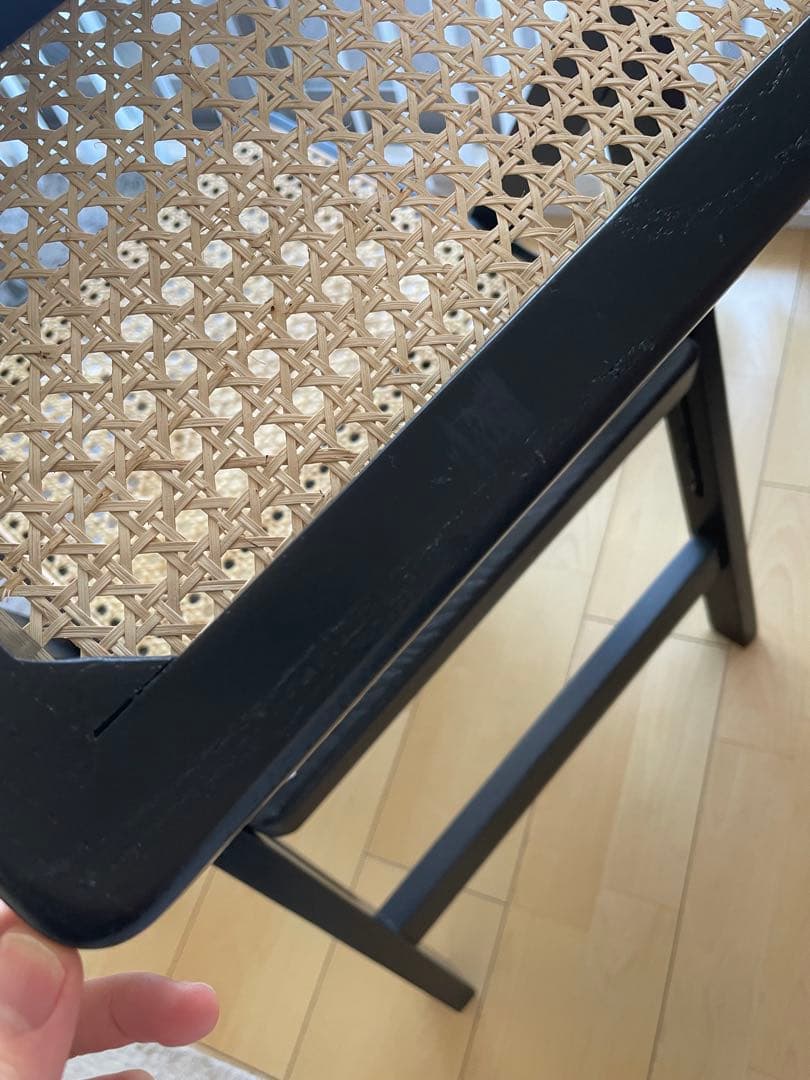 【美品】Art of black折りたたみ式ラタンチェア ビンテージ風