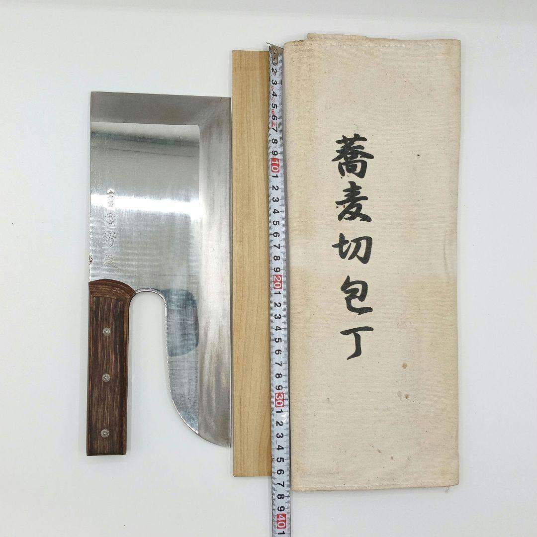 そば・麺切り包丁 合羽橋　木製ハンドル　鍔屋　上128