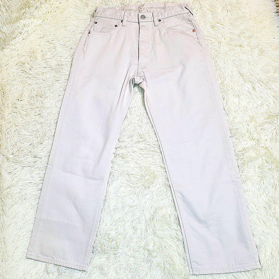【極美品】45R 空比古比女 ホワイトデニム ユニセックス 30インチ