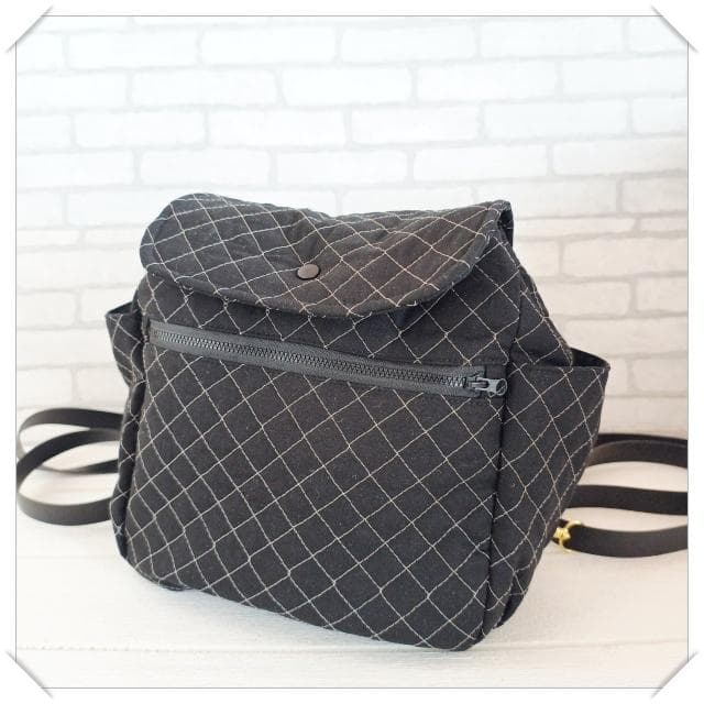 【受注製作】2wayキルトの５roomsリュックバッグ