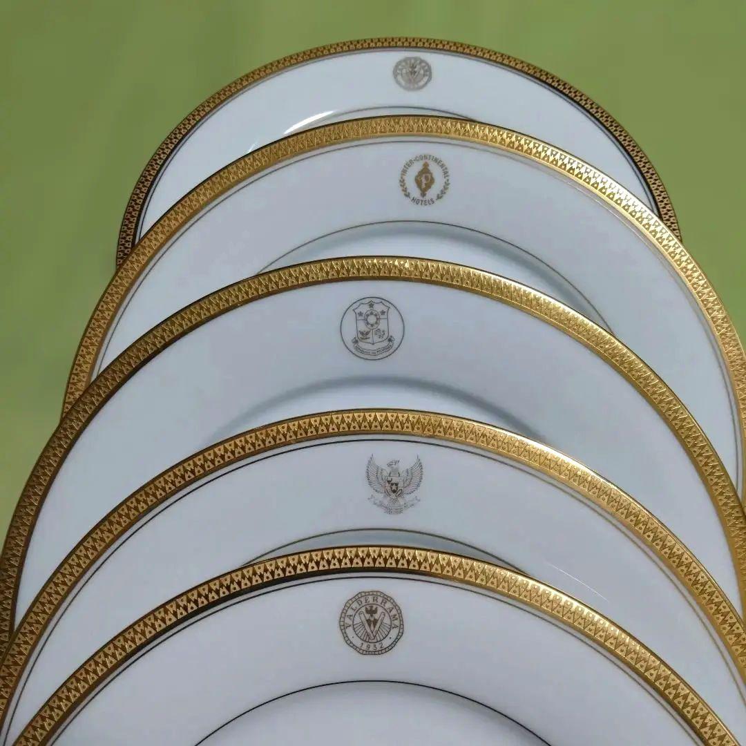 ノリタケ　ディナー皿　27cm　5枚　ゴールドリッチ　国章他マーク入