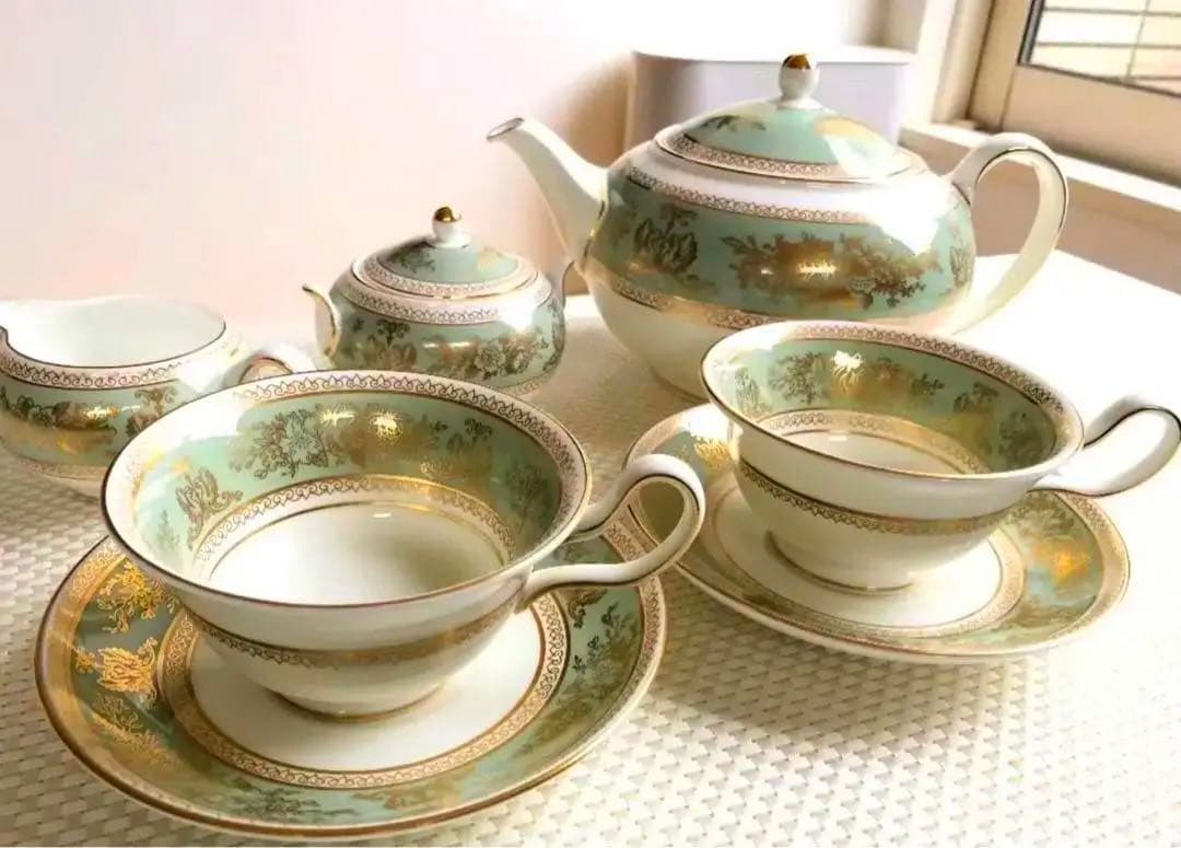 黒窯刻印コロンビアセージグリーンセット