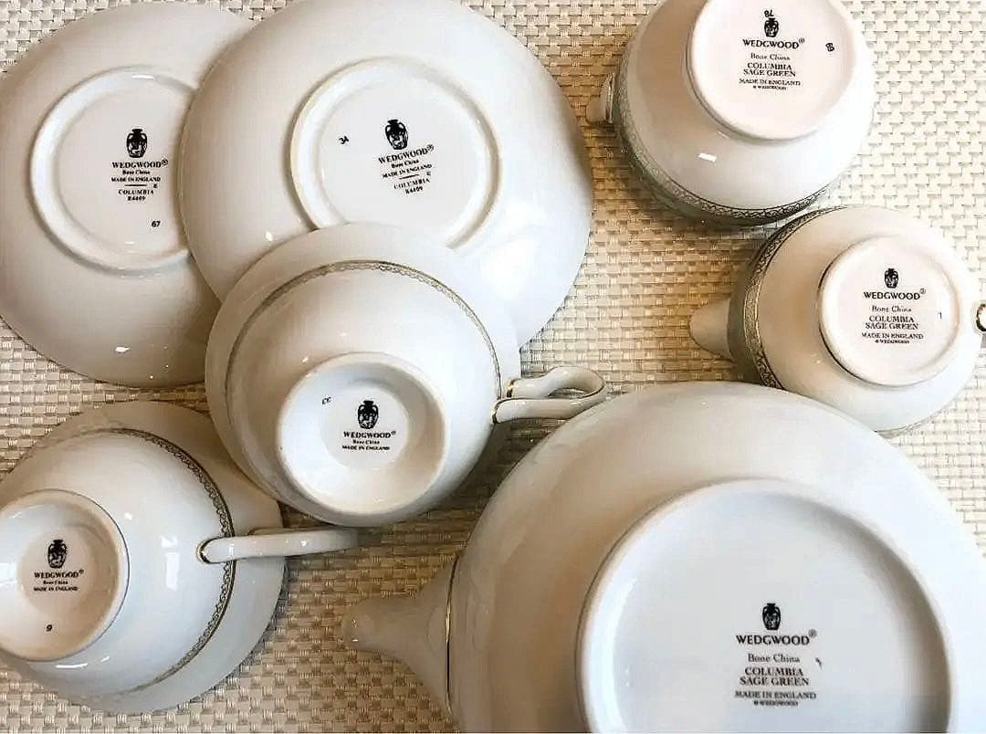 黒窯刻印コロンビアセージグリーンセット