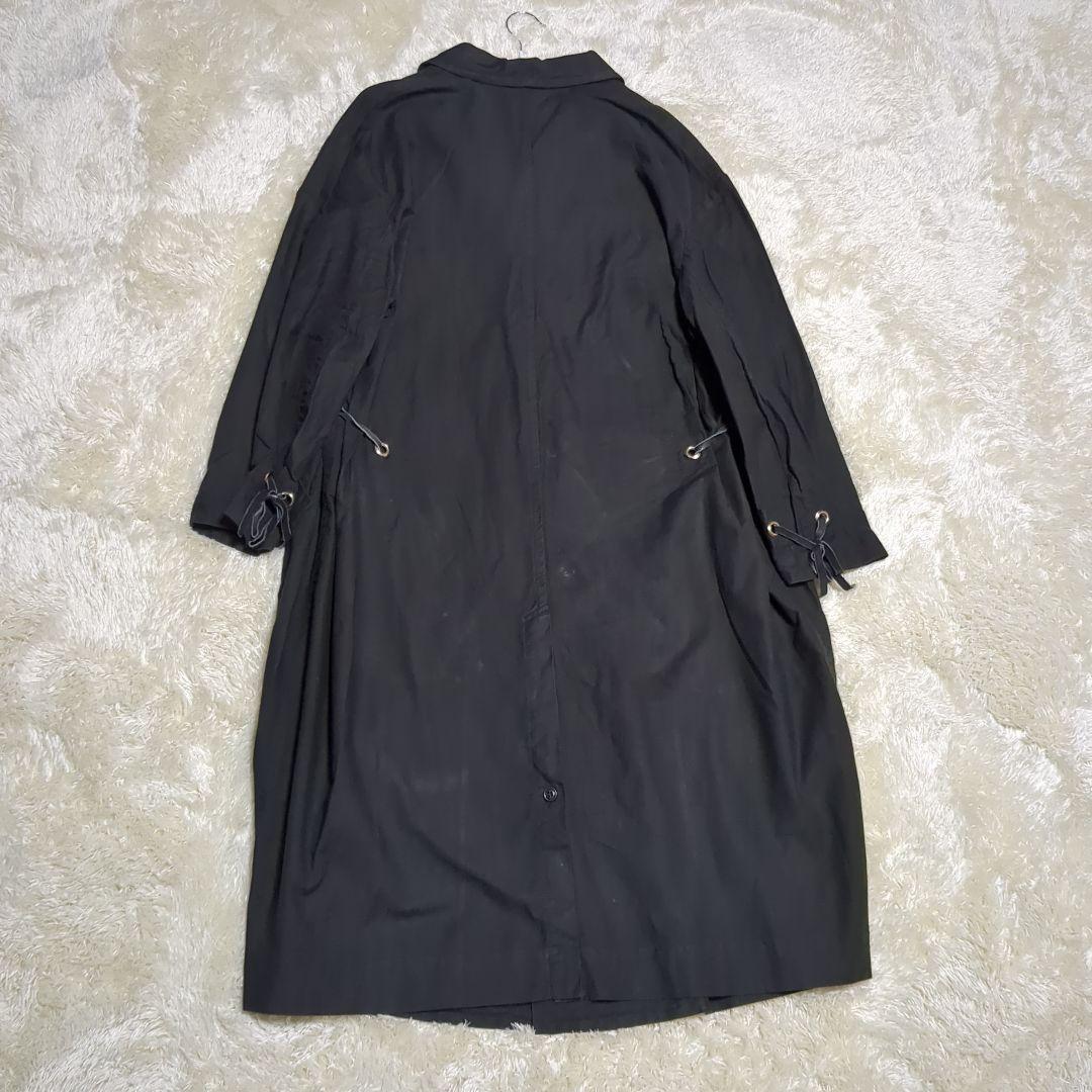 45rpm ロングコート ブラック　シャツワンピース　チェスターコート　Aライン
