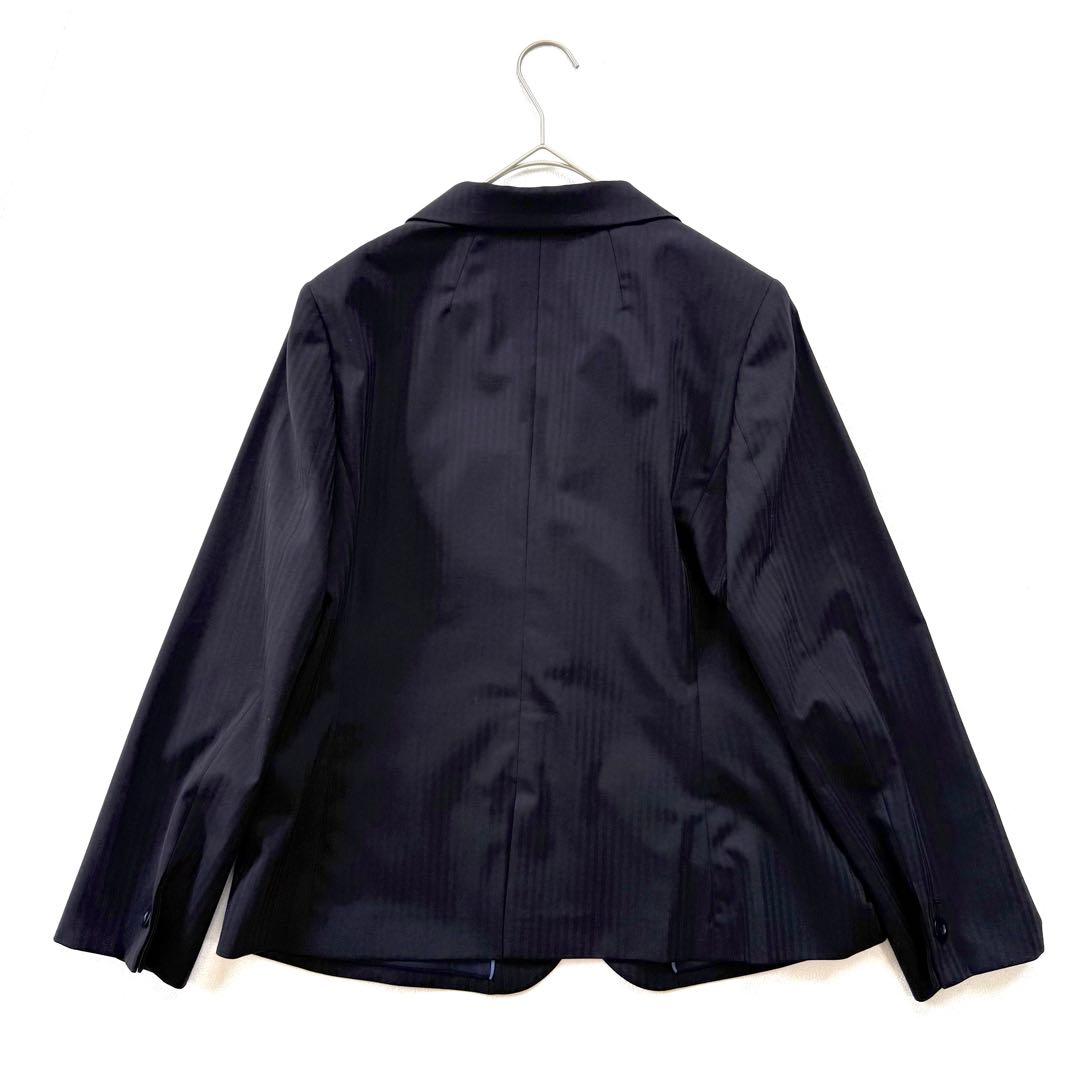 美品・洗える✨レミュー ストライプ パンツ スーツ セットアップ ブラック