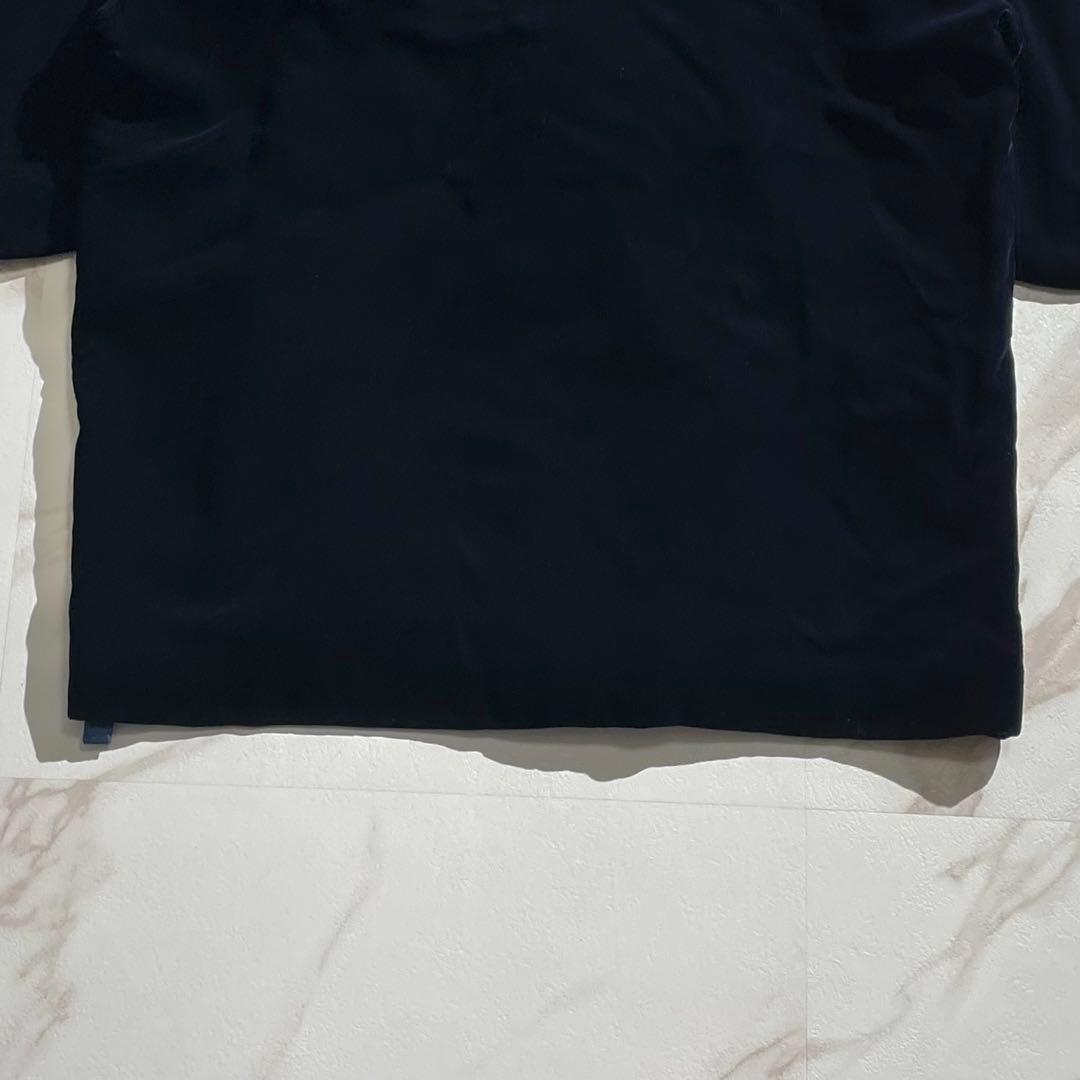 未使用に近い✨ アゲハラ ベロア ベルベットコート コットン ネイビー