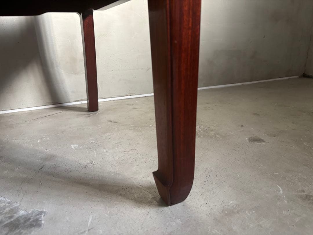 アンティーク 唐木 花梨 無垢材 肘付イス 古家具 アームチェア 木製 ②