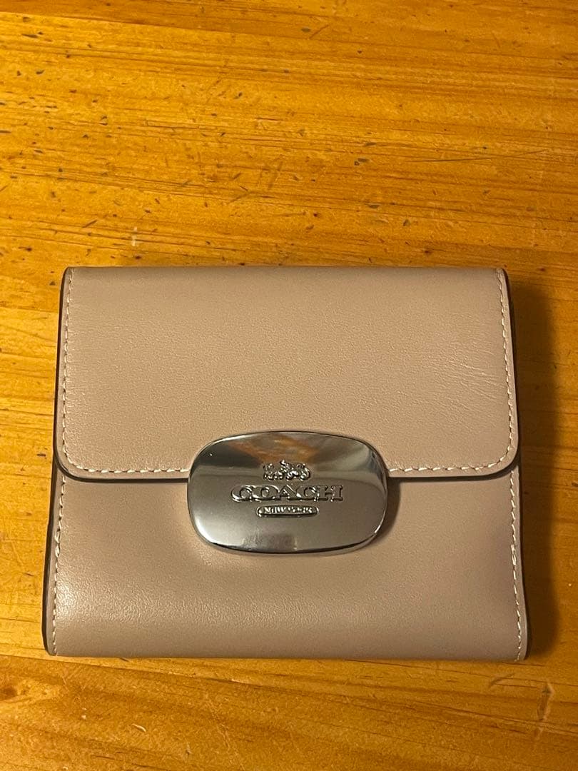 COACH ELIZA SMALL WALLET 二つ折り財布　ベージュ