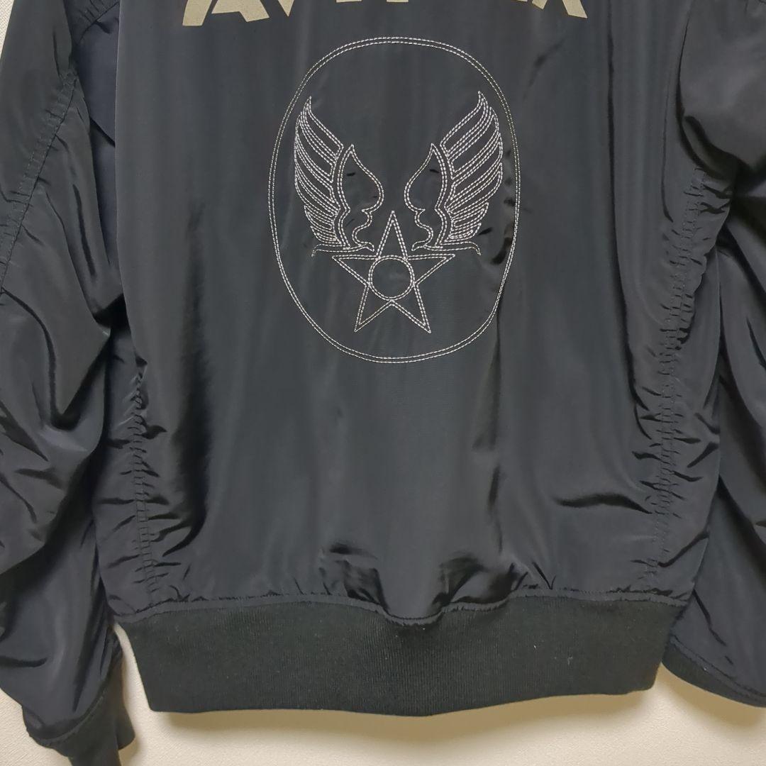 AVIREX MA-1 フライトジャケット ブラック 中オレンジ