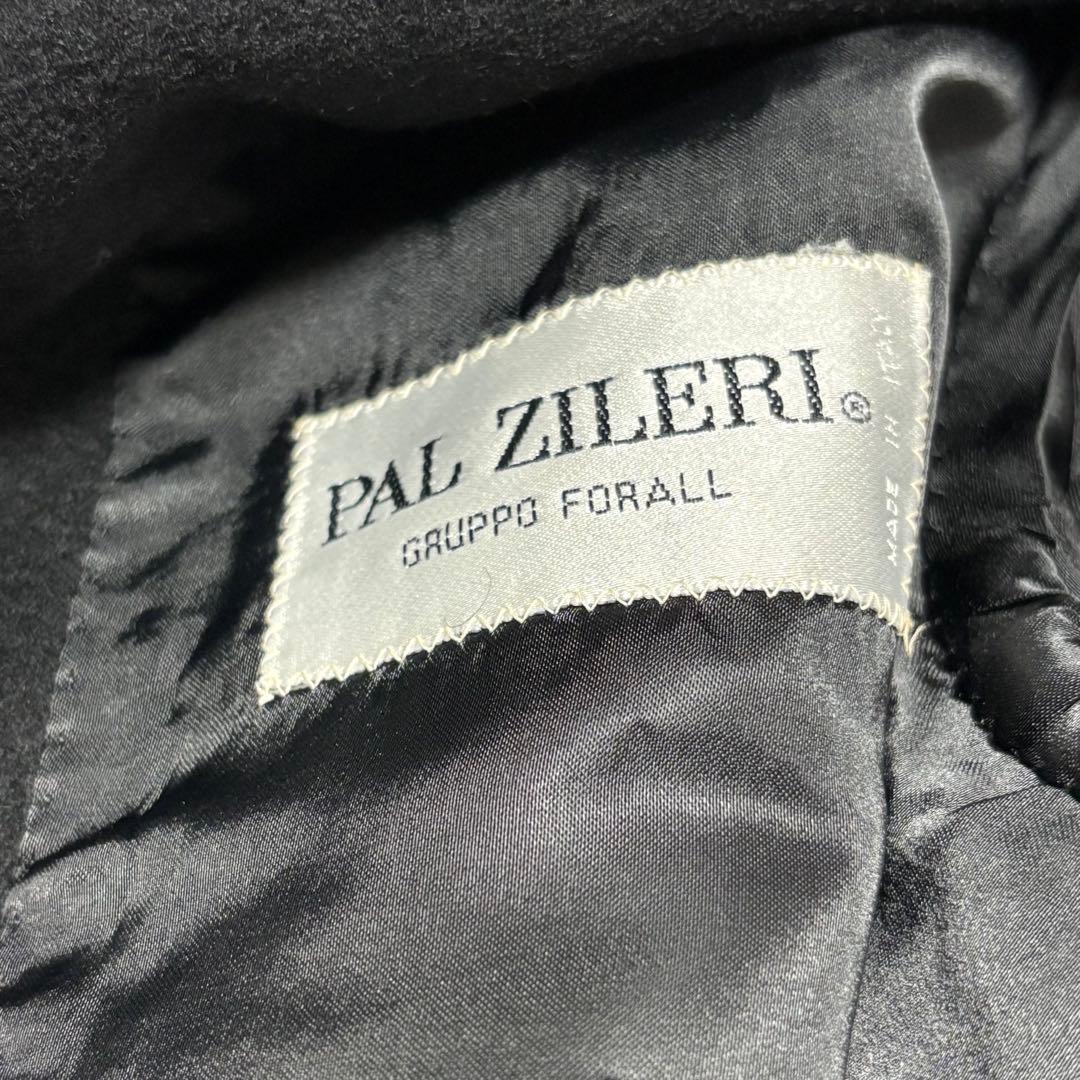 PAL ZILERI パルジレーリ カシミヤ混 ロングコート ブラック