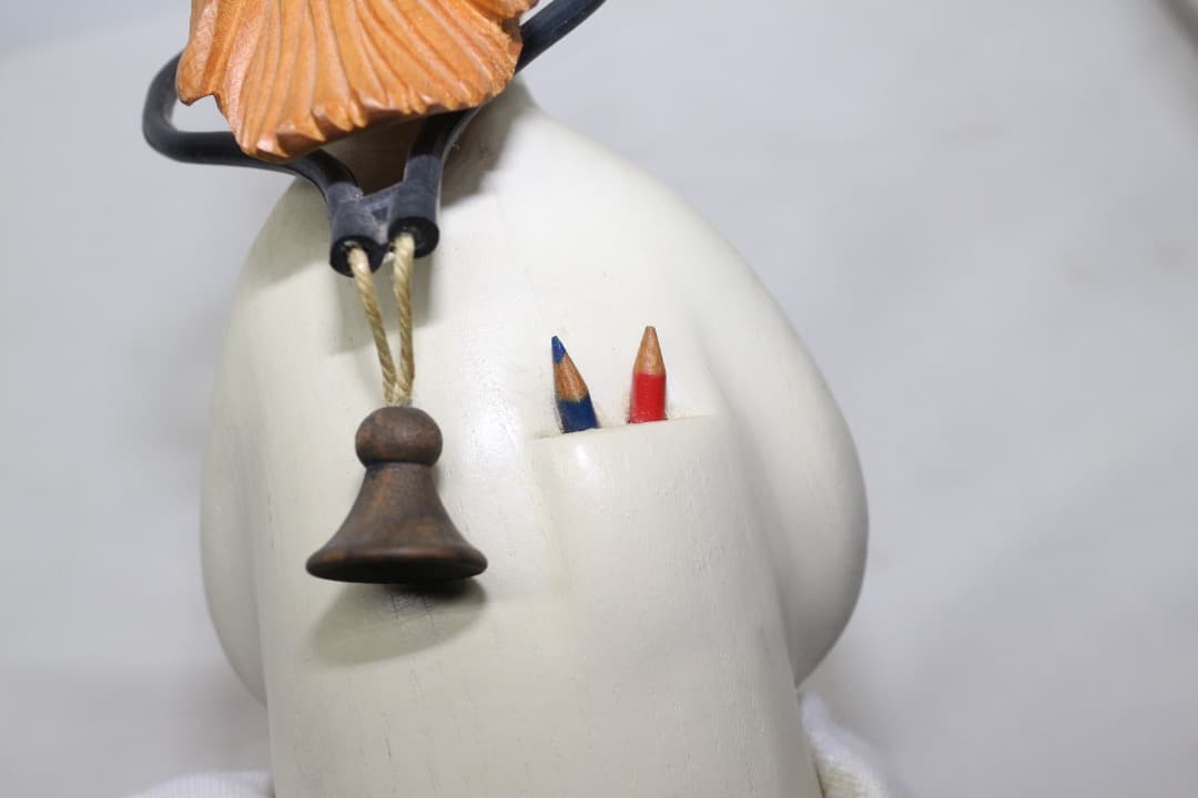 希少 ヴィンテージ ROMER 木彫り ドクター人形 イタリア製 約30cm