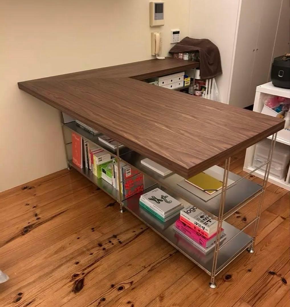 無印良品　ステンレスラックシェルフ用 L字型天板