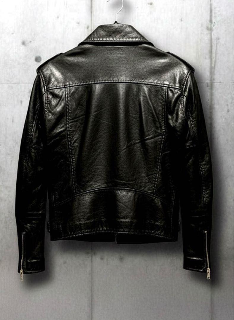 【本革】ヴィンテージ レザーダブルライダースジャケット