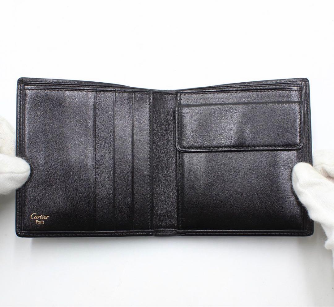 S2094 未使用 カルティエ パシャ レザー 二つ折り財布
