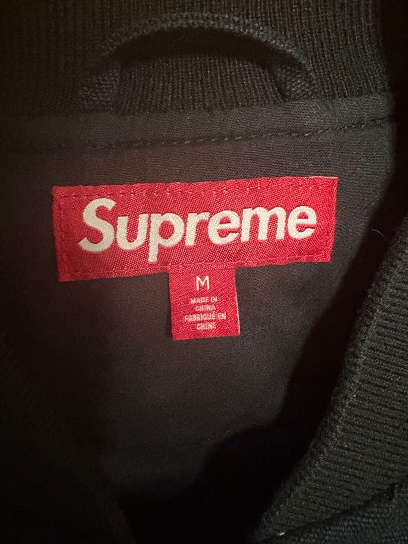 Supreme ブラック ボンバージャケット